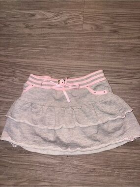Girls' Gray and Pink Ruffle Skirt - Kids Dress